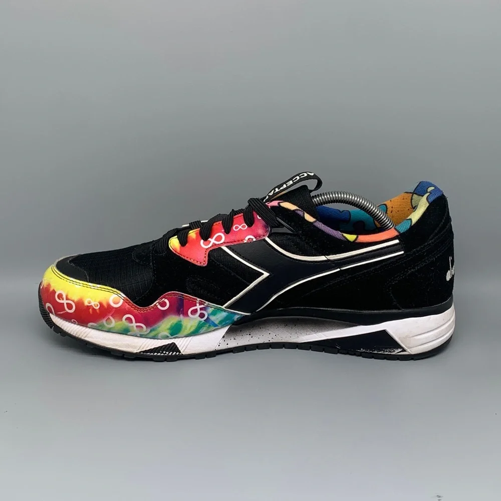 Diadora N9002 Autism Acceptance Puzzle‎ Black Multicolor Sneakers Men’s 12